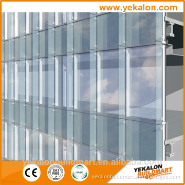 Free sample exterior aluminium frame glass wall partition